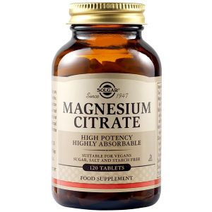SOLGAR MAGNESIUM CITRATE 200MG TABS 120S