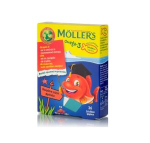 MOLLER'S OMEGA-3 ΖΕΛΕΔΑΚΙΑ-ΨΑΡΑΚΙΑ ΜΕ ΓΕΥΣΗ ΦΡΑΟΥΛΑ 36ΤΜΧ GUMMIES