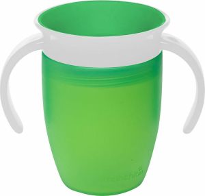 Munchkin Εκπαιδευτικό Ποτήρι Miracle 360° Trainer Cup Green 207ml