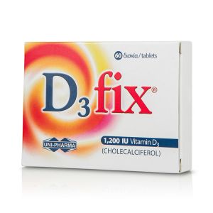 UNI PHARMA D3 FIX 1200 IU/60TAB (VITAMIN D3)