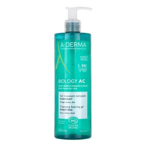 A-Derma Biology AC Cleansing Foaming Gel Purifying Τζελ Καθαρισμού Προσώπου 400ml