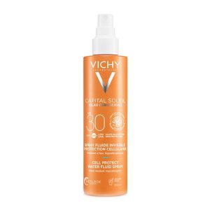 Vichy Capital Soleil Cell Protect Water Fluid Spray SPF30 Αντηλιακό Spray Προσώπου & Σώματος, 200ml