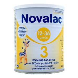 Novalac No3 Ρόφημα Γάλακτος σε Σκόνη για Παιδιά Mετά τον 1ο Χρόνο Χωρίς Ζάχαρη 400gr
