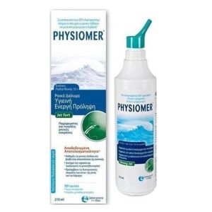 OMEGA PHARMA PHYSIOMER ΡΙΝΙΚΟ ΔΙΑΛΥΜΑ ΥΓΙΕΙΝΗ - ΕΝΕΡΓΗ ΠΡΟΛΗΨΗ JET FORT 210mL
