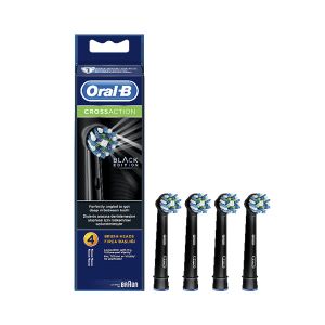 Oral-B CROSSACTION BLACK ΑΝΤΑΛΛΑΚΤΙΚΕΣ ΚΕΦΑΛΕΣ ΗΛΕΚΤΡΙΚΗΣ ΟΔΟΝΤΟΒΟΥΡΤΣΑΣ 4τμχ