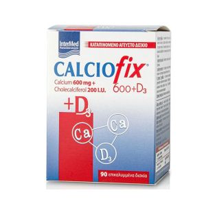 Intermed Calciofix Tablets Συμπλήρωμα Διατροφής Ασβεστίου & Βιταμίνης D3 90 tabs
