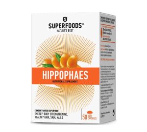 SuperFoods Ιπποφαές Συμπλήρωμα Διατροφής για Ενέργεια & Ενίσχυση του Οργανισμού 50caps