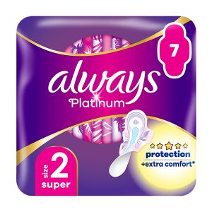 Always Ultra Platinum Super Size 2 Σερβιετάκια με Φτερά, 7τεμάχια