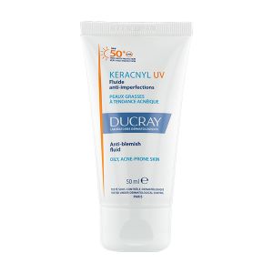 Ducray Keracnyl UV SPF50+ Fluid Αντηλιακή Κρέμα για Δέρμα με Τάση Ακμής 50ml