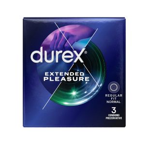 Durex Extended Pleasure Προφυλακτικά Με Επιβραδυντικό Τζελ 3 τμχ