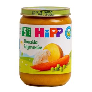Hipp Βρεφικό Γεύμα Βιολογικής Καλλιέργειας με Ποικιλία Λαχανικών Μετά τον 4ο Μήνα, 190 gr