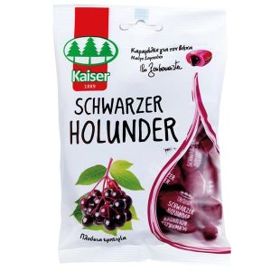 Kaiser Schwarzer Holunder Καραμέλες για τον Βήχα με Γεύση Μαύρο Σαμπούκο 90g