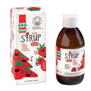 Kaiser Αρωματικό Σιρόπι για τον ερεθισμένο λαιμό και το βήχα πλούσιο σε εκχυλίσματα βοτάνων με γεύση Φράουλα 200ml