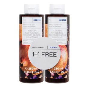 Korres Renewing Body Cleanser Pomegranate 1+1 Αφρόλουτρο Ρόδι 2x250ml