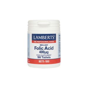 Lamberts Folic Acid 400μg 100 Tabs