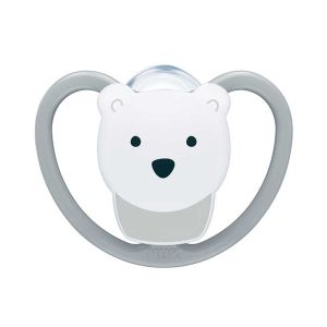 NUK Perfect Match Air Night Πιπίλα Σιλικόνης Polar Bear με Θήκη για 6-18m 1τμχ