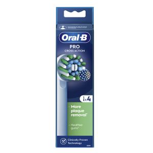 Oral-B Cross Action Clean Maximiser Λευκές Ανταλλακτικές Κεφαλές για Ηλεκτρικές Οδοντόβουρτσες 4τεμ