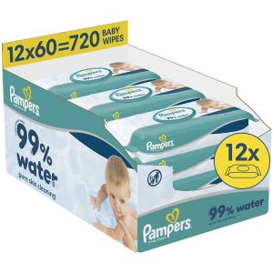 Pampers Baby Wipes 99% Water 12x60 τμχ