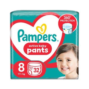 Pampers Pants Πάνες Βρακάκι No 8 19+kg 32τμχ
