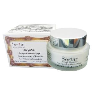 SOSTAR ΑΝΤΙΓΗΡΑΝΤΙΚΗ ΚΡΕΜΑ ΗΜΕΡΑΣ ΜΕ ΒΙΟΛΟΓΙΚΟ ΓΑΛΑ ΓΑΪΔΟΥΡΑΣ 50ml