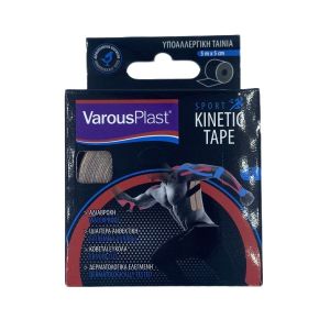 VarousPlast Sport Kinetic Tape Αθλητική Ταινία Κινησιοθεραπείας Μπεζ, 5cm x 5m