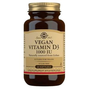 Solgar Vitamin D3 Vegan 1000iu, Βιταμίνη D3 Φυσικής Προέλευσης 60 μαλακές κάψουλες