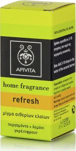 Apivita Essential Oil Refresh Μίγμα Αιθερίων Ελαίων με Περγαμόντο, Λεμόνι & Γκρειπφρούτ, 10ml