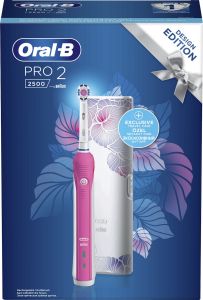 Oral-B Επαναφορτιζόμενη Ηλεκτρική Οδοντόβουρτσα Pro 2 2500 Pink Design Edition + Θήκη Ταξιδίου 1τμχ