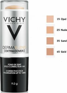 Vichy Dermablend Extra Cover Stick Spf30 Διορθωτικό Foundation Απόλυτης Κάλυψης με 1 Κίνηση 9gr - 15 Opal 
