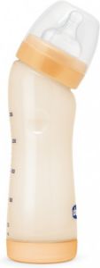 Chicco Πλαστικό Μπιμπερό με Κλίση, Θηλή Σιλικόνης 0m+ 250ml