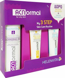 Helenvita Promo ACNormal Cleansing Gel 200ml & Δώρο Rebalancing Emulsion 20ml & Purifying Facial Mask 20ml