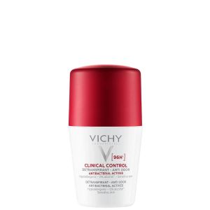 Vichy Clinical Control Detranspirant Anti-Odor Deodorant Roll-on 96h Υποαλλεργικό Αποσμητικό Κατά του Ιδρώτα & της Κακοσμίας για Ευαίσθητες Επιδερμίδες 50ml