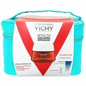 Vichy Promo Liftactiv Specialist Collagen Day Cream 50ml & Δώρο Mineral 89 Booster 10ml & Capital Soleil UV- Age Spf50+ Daily 3ml & Νεσεσέρ