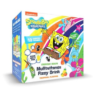 Health Fuel Sponge Bob Multivitamin Fizzy Drink Παιδικές Πολυβιταμίνες Τροπικά Φρούτα 2-12 Ετών, 30 φακελάκια