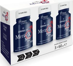 Power Health Drink It Mens-X NOW Συμπλήρωμα Διατροφής για τη Στυτική Δυσλειτουργία, 3 x 60ml