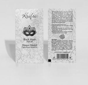 Krifti Black Mask Peel Off with aloe vera & bamboo charcoal powder 5ML