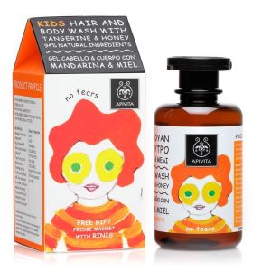 Apivita Kids Hair & Body Wash with Tangerine & Honey Σαμπουάν & Αφρόλουτρο με Μανταρίνι & Μέλι, 250ml