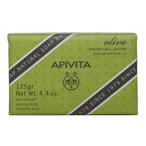 Apivita Natural Soap with Olive Φυσικό Σαπούνι με Ελιά για την υγεινή της ξηρής επιδερμίδας, Μπάρα σαπουνιού 125gr