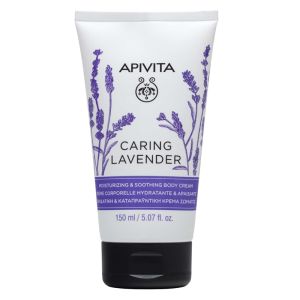 Apivita Caring Lavender Υποαλλεργική, Ενυδατική & Καταπραϋντική Κρέμα Σώματος με Λεβάντα & Ελαιόλαδο, 150ml