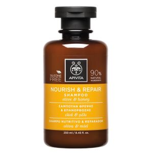 Apivita Nourish & Repair Shampoo Σαμπουάν Θρέψης & Επανόρθωσης με Ελιά & Μέλι, για Ξηρά Μαλλιά, 250ml