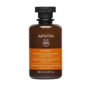 Apivita Shine & Revitalizing Shampoo Σαμπουάν Λάμψης & Αναζωογόνησης με Πορτοκάλι & Μέλι, για Όλους τους Τύπους Μαλλιών, 250ml
