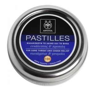 Apivita Pastilles eucalyptus & propolis Παστίλιες Με Ευκάλυπτο & Πρόπολη 45 gr