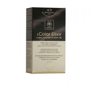 Apivita My Color Elixir No4,11 Καστανό Έντονο - Σαντρέ Κρέμα Βαφή Σε Σωληνάριο 50ml & Ενεργοποιητής Χρώματος 75ml