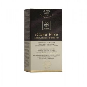 Apivita My Color Elixir No4,20 Καστανό Βιολετί Κρέμα Βαφή Σε Σωληνάριο 50ml & Ενεργοποιητής Χρώματος 75ml