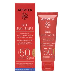 Apivita Bee Sun Safe Hydra Fresh Tinted Face Cream SPF50 Ενυδατική Αντηλιακή Gel Κρέμα Προσώπου Με Χρώμα Ελαφριάς Υφής 50ml