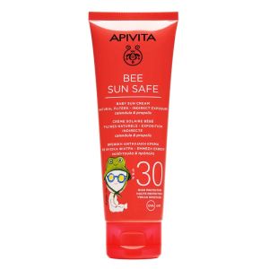  Apivita Bee Sun Safe Baby Sun Cream SPF30 Βρεφική Αντηλιακή Κρέμα Υψηλής Προστασίας με Καλέντουλα & Πρόπολη, 100ml 