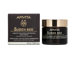 Apivita Queen Bee Absolute Anti-Aging & Replenishing Κρέμα Νύχτας Απόλυτης Αντιγήρανσης & Θρέψης με Βασιλικό Πολτό 50ml