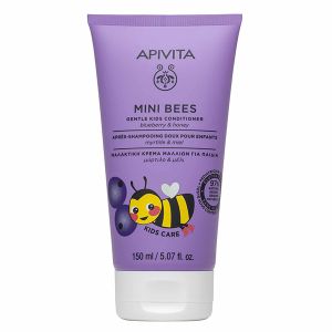 Apivita Mini Bees Gentle Kids Conditioner Blueberry & Honey Μαλακτική Κρέμα Μαλλιών για Παιδιά Μύρτιλο και Μέλι, 150ml