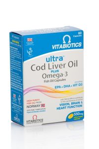 VITABIOTICS ULTRA 2 IN 1 COD LIVER OIL 60CAPS
