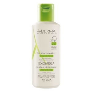 A-Derma Exomega Emollient Cleansing Gel Καθαριστικό Τζελ για Μαλλιά και Σώμα 200ml